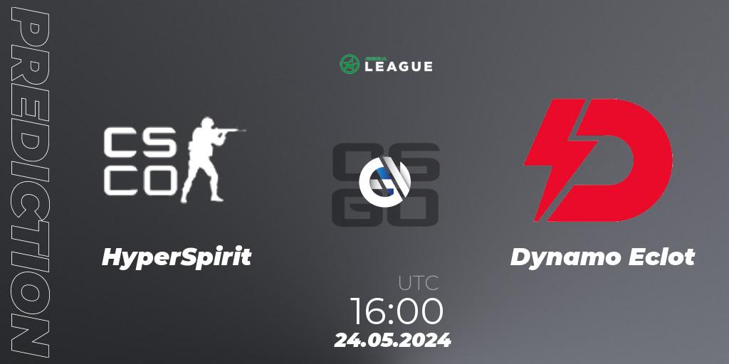HyperSpirit - Dynamo Eclot: Maç tahminleri. 24.05.2024 at 16:00, Counter-Strike (CS2), ESEA Season 49: Advanced Division - Europe