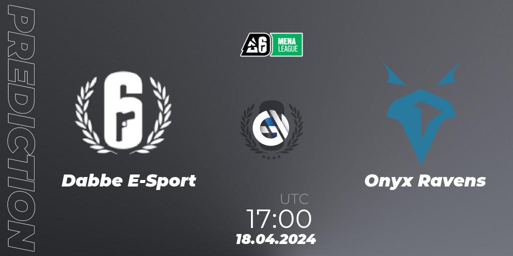 Dabbe E-Sport - Onyx Ravens: Maç tahminleri. 18.04.2024 at 17:00, Rainbow Six, MENA League 2024 - Stage 1
