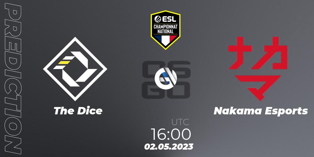 The Dice - Nakama Esports: Maç tahminleri. 02.05.2023 at 16:00, Counter-Strike (CS2), ESL Championnat National Spring 2023