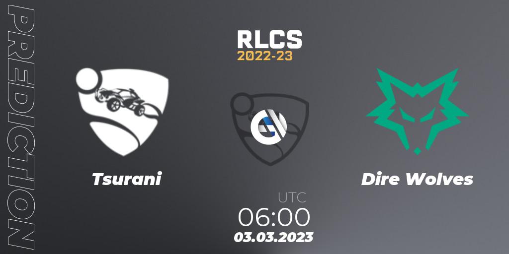 Tsurani - Dire Wolves: Maç tahminleri. 03.03.2023 at 06:00, Rocket League, RLCS 2022-23 - Winter: Oceania Regional 3 - Winter Invitational