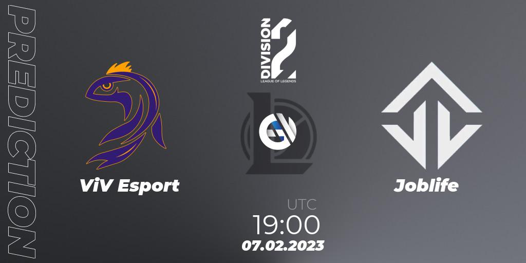 ViV Esport - Joblife: Maç tahminleri. 07.02.2023 at 19:00, LoL, LFL Division 2 Spring 2023 - Group Stage