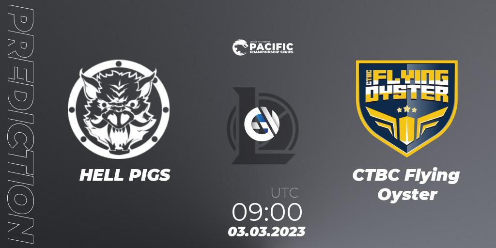 HELL PIGS - CTBC Flying Oyster: Maç tahminleri. 03.03.2023 at 09:00, LoL, PCS Spring 2023 - Group Stage