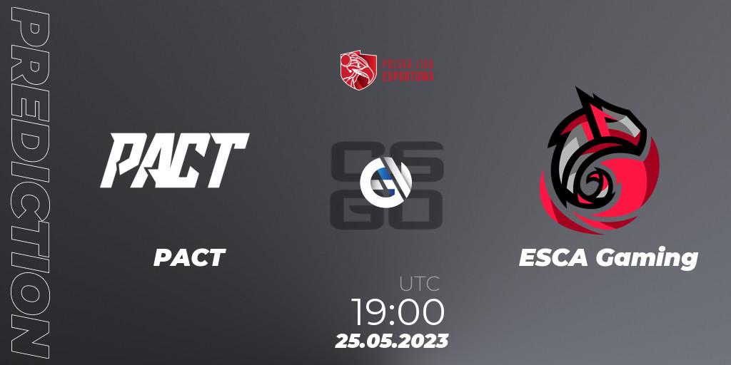 PACT - ESCA Gaming: Maç tahminleri. 25.05.2023 at 19:30, Counter-Strike (CS2), Polish Esports League 2023 Split 2