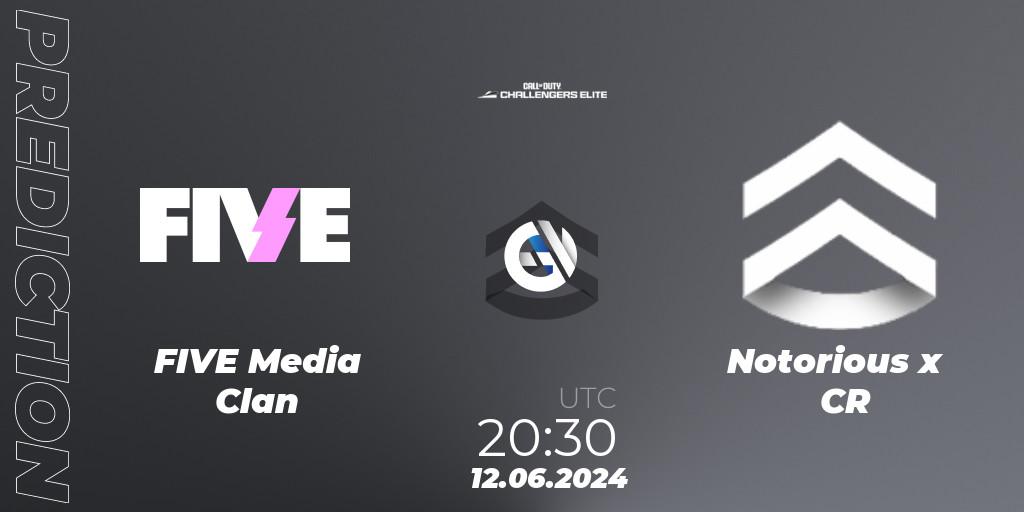 FIVE Media Clan - Notorious x CR: Maç tahminleri. 12.06.2024 at 19:30, Call of Duty, Call of Duty Challengers 2024 - Elite 3: EU