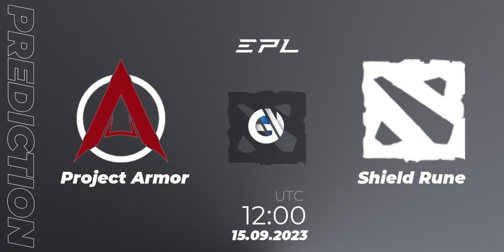 Project Armor - Shield Rune: Maç tahminleri. 15.09.2023 at 12:00, Dota 2, European Pro League Season 12