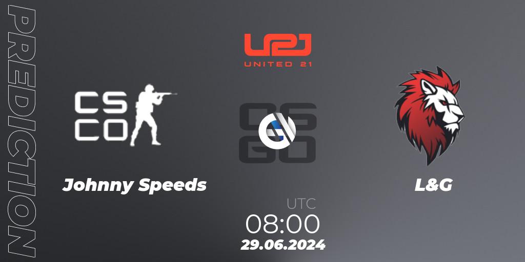 Johnny Speeds - L&G: Maç tahminleri. 29.06.2024 at 08:00, Counter-Strike (CS2), United21 Season 17