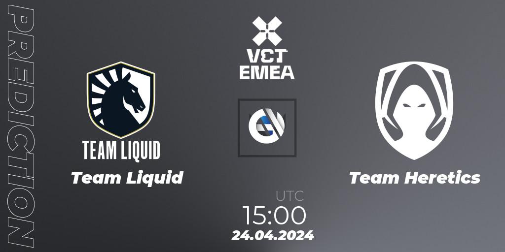 Team Liquid - Team Heretics: Maç tahminleri. 24.04.24, VALORANT, VALORANT Champions Tour 2024: EMEA League - Stage 1 - Group Stage