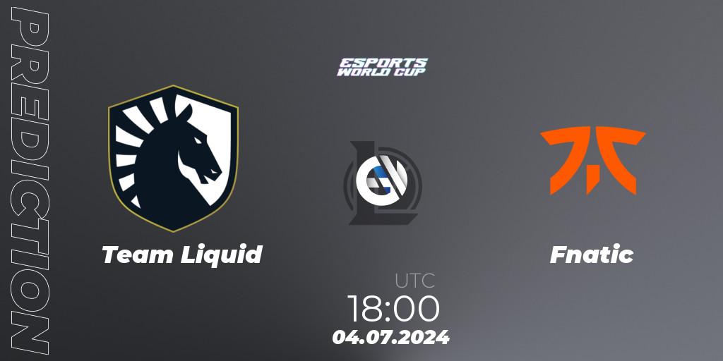 Team Liquid - Fnatic: Maç tahminleri. 04.07.2024 at 18:00, LoL, Esports World Cup 2024