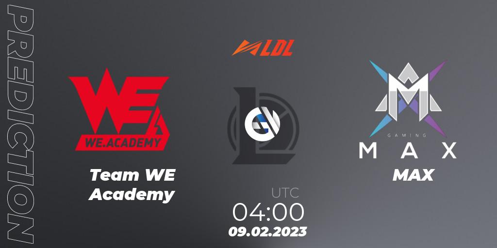 Team WE Academy - MAX: Maç tahminleri. 09.02.23, LoL, LDL 2023 - Swiss Stage