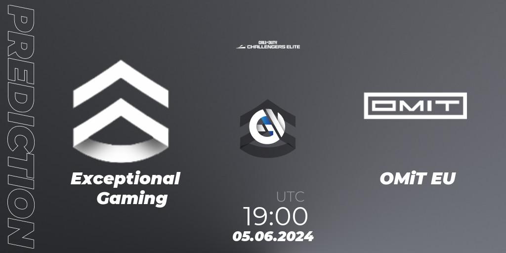Exceptional Gaming - OMiT EU: Maç tahminleri. 05.06.2024 at 19:00, Call of Duty, Call of Duty Challengers 2024 - Elite 3: EU