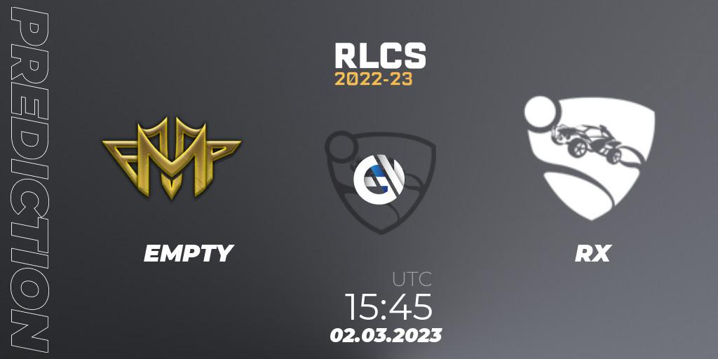 EMPTY - RX: Maç tahminleri. 02.03.2023 at 15:45, Rocket League, RLCS 2022-23 - Winter: Middle East and North Africa Regional 3 - Winter Invitational