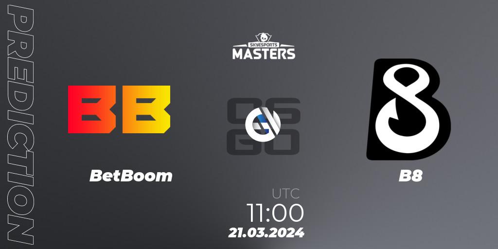 BetBoom - B8: Maç tahminleri. 21.03.24, CS2 (CS:GO), Skyesports Masters 2024: European Qualifier