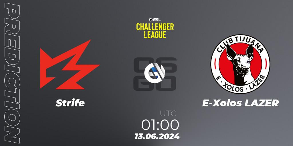 Strife - E-Xolos LAZER: Maç tahminleri. 13.06.2024 at 01:00, Counter-Strike (CS2), ESL Challenger League Season 47 Relegation: North America