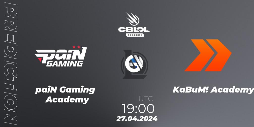 paiN Gaming Academy - KaBuM! Academy: Maç tahminleri. 27.04.24, LoL, CBLOL Academy Split 1 2024