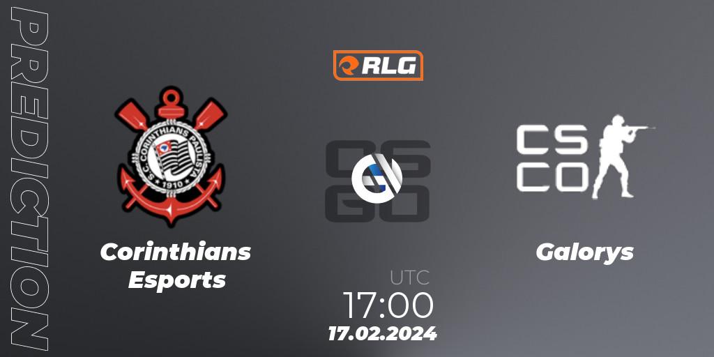 Corinthians Esports - Galorys: Maç tahminleri. 17.02.2024 at 17:00, Counter-Strike (CS2), RES Latin American Series #1