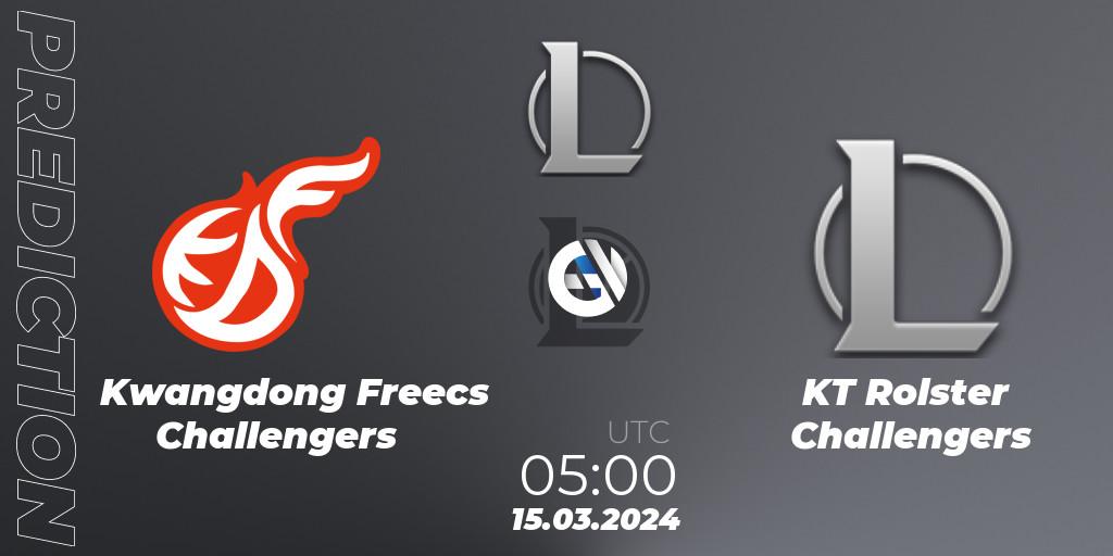 Kwangdong Freecs Challengers - KT Rolster Challengers: Maç tahminleri. 15.03.24, LoL, LCK Challengers League 2024 Spring - Group Stage
