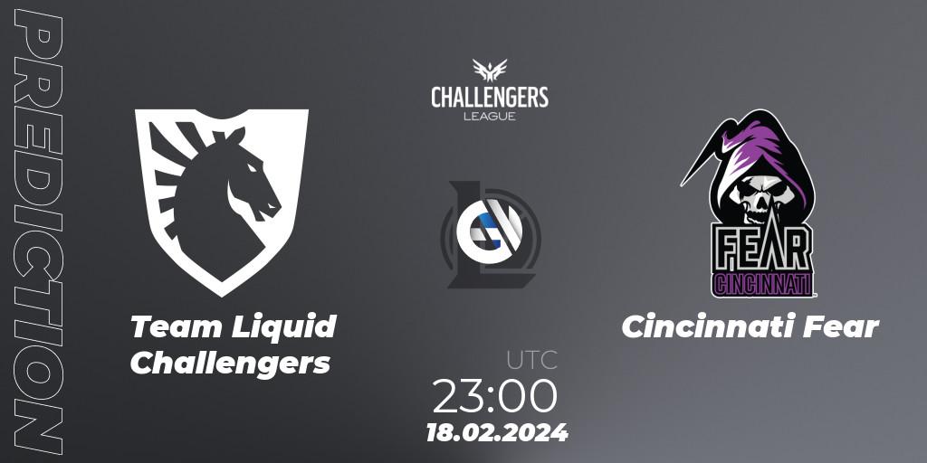Team Liquid Challengers - Cincinnati Fear: Maç tahminleri. 18.02.24, LoL, NACL 2024 Spring - Group Stage