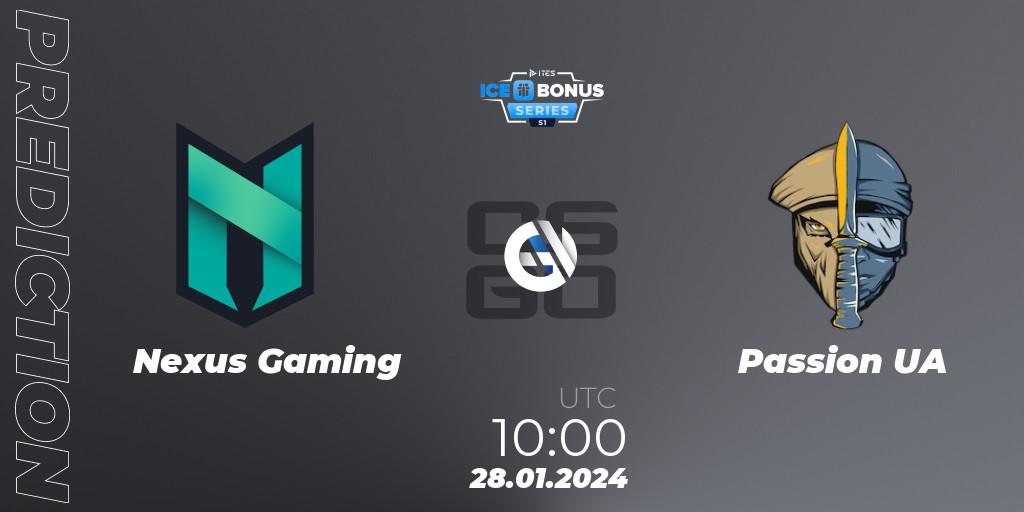 Nexus Gaming - Passion UA: Maç tahminleri. 28.01.2024 at 10:00, Counter-Strike (CS2), IceBonus Series #1