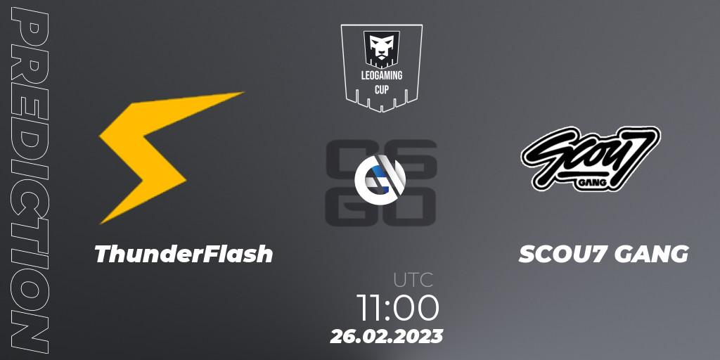ThunderFlash - SCOU7 GANG: Maç tahminleri. 26.02.2023 at 11:00, Counter-Strike (CS2), Leo Gaming Cup