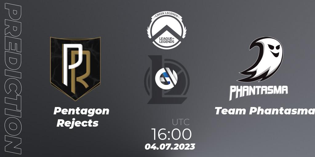 Pentagon Rejects - Team Phantasma: Maç tahminleri. 04.07.2023 at 16:00, LoL, Greek Legends League Summer 2023