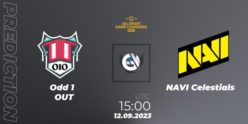 Odd 1 OUT - NAVI Celestials: Maç tahminleri. 12.09.2023 at 18:00, VALORANT, VCT 2023: Game Changers EMEA Stage 3 - Group Stage