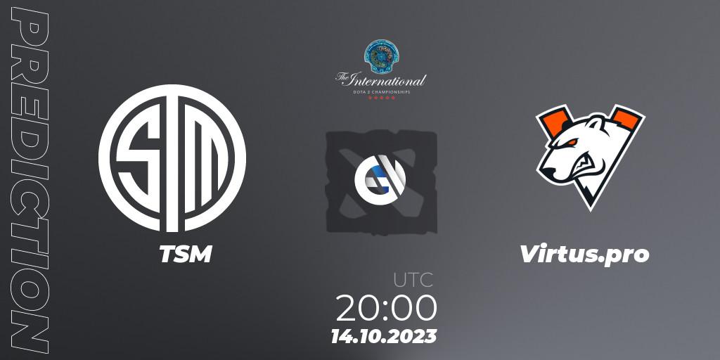 TSM - Virtus.pro: Maç tahminleri. 14.10.23, Dota 2, The International 2023 - Group Stage