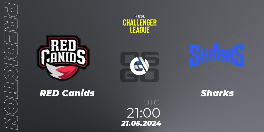 RED Canids - Sharks: Maç tahminleri. 21.05.2024 at 21:00, Counter-Strike (CS2), ESL Challenger League Season 47: South America