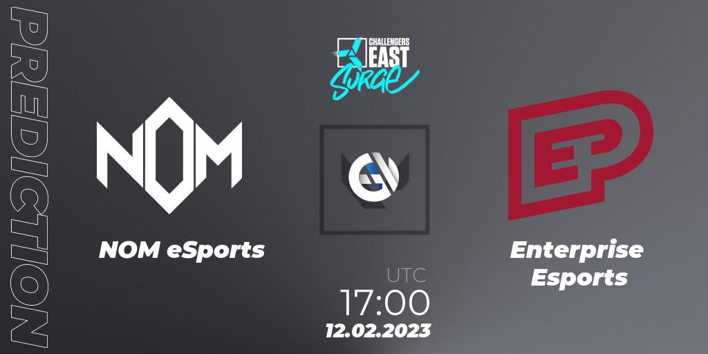 NOM eSports - Enterprise Esports: Maç tahminleri. 12.02.23, VALORANT, VALORANT Challengers 2023 East: Surge Split 1