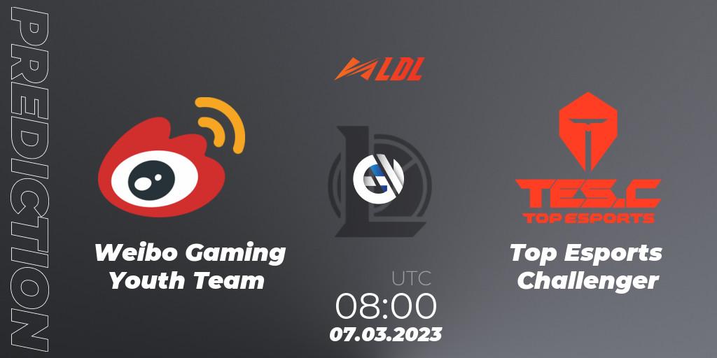 Weibo Gaming Youth Team - Top Esports Challenger: Maç tahminleri. 07.03.2023 at 09:25, LoL, LDL 2023 - Regular Season
