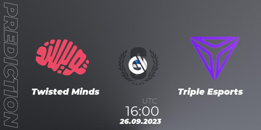 Twisted Minds - Triple Esports: Maç tahminleri. 26.09.2023 at 16:00, Rainbow Six, Saudi eLeague 2023 - Stage 2
