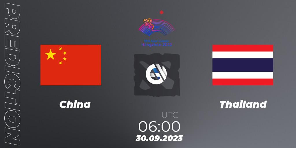 China - Thailand: Maç tahminleri. 30.09.2023 at 06:00, Dota 2, 2022 Asian Games