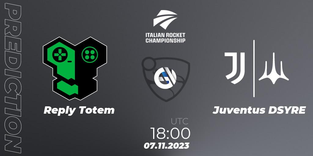 Reply Totem - Juventus DSYRE: Maç tahminleri. 07.11.2023 at 18:00, Rocket League, Italian Rocket Championship Season 11Serie A Relegation