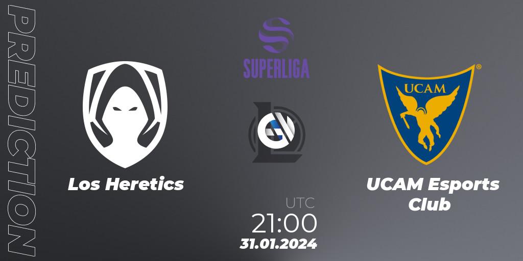Los Heretics - UCAM Esports Club: Maç tahminleri. 31.01.2024 at 21:00, LoL, Superliga Spring 2024 - Group Stage