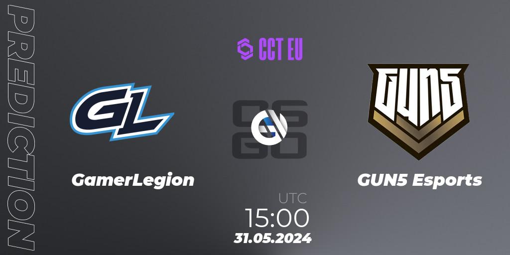 GamerLegion - GUN5 Esports: Maç tahminleri. 31.05.2024 at 15:00, Counter-Strike (CS2), CCT Season 2 Europe Series 4