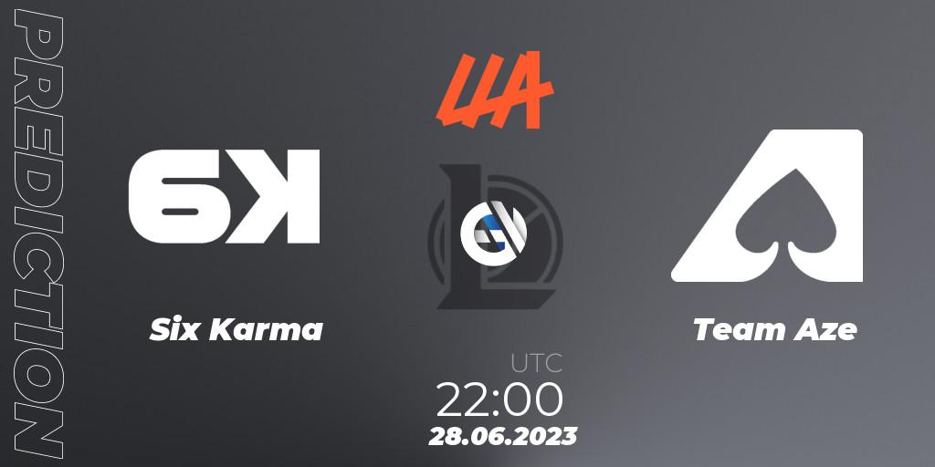 Six Karma - Team Aze: Maç tahminleri. 28.06.2023 at 22:00, LoL, LLA Closing 2023 - Group Stage