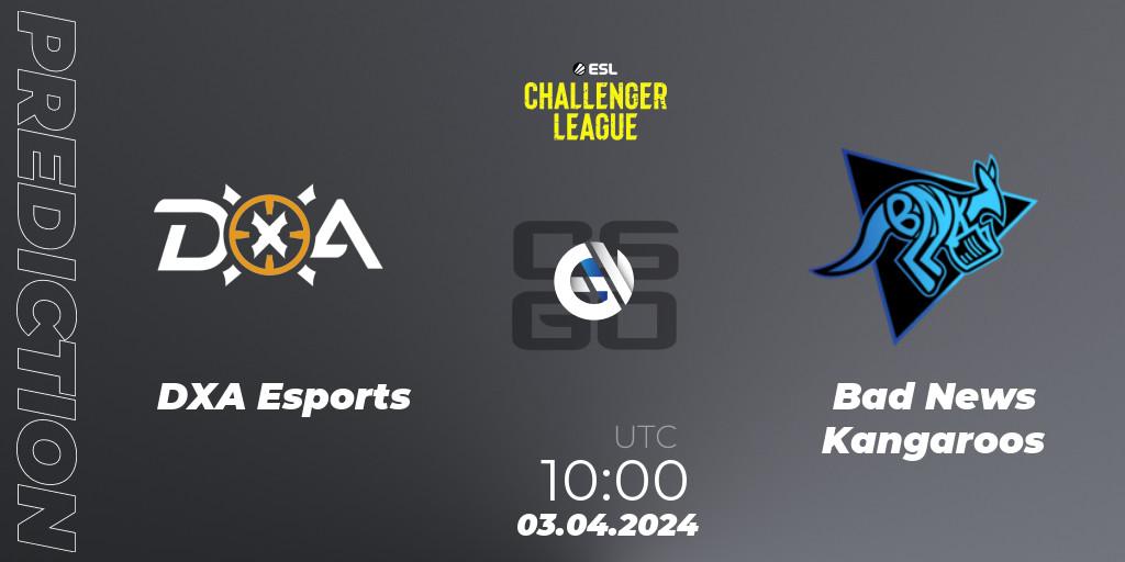 DXA Esports - Bad News Kangaroos: Maç tahminleri. 03.04.2024 at 10:00, Counter-Strike (CS2), ESL Challenger League Season 47: Oceania
