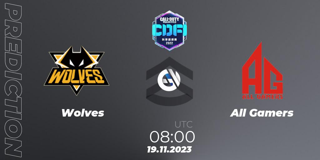 Wolves - All Gamers: Maç tahminleri. 19.11.2023 at 09:00, Call of Duty, CODM Fall Invitational 2023