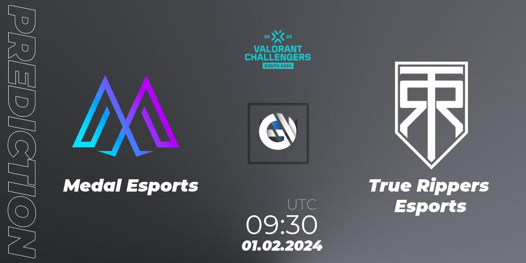 Medal Esports - True Rippers Esports: Maç tahminleri. 01.02.2024 at 09:30, VALORANT, VALORANT Challengers 2024: South Asia Split 1 - Cup 1