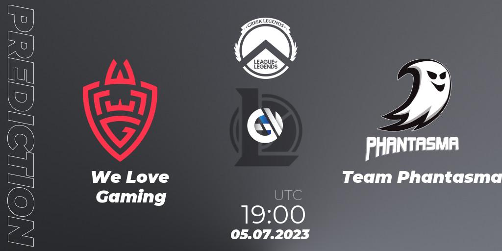 We Love Gaming - Team Phantasma: Maç tahminleri. 05.07.2023 at 19:00, LoL, Greek Legends League Summer 2023
