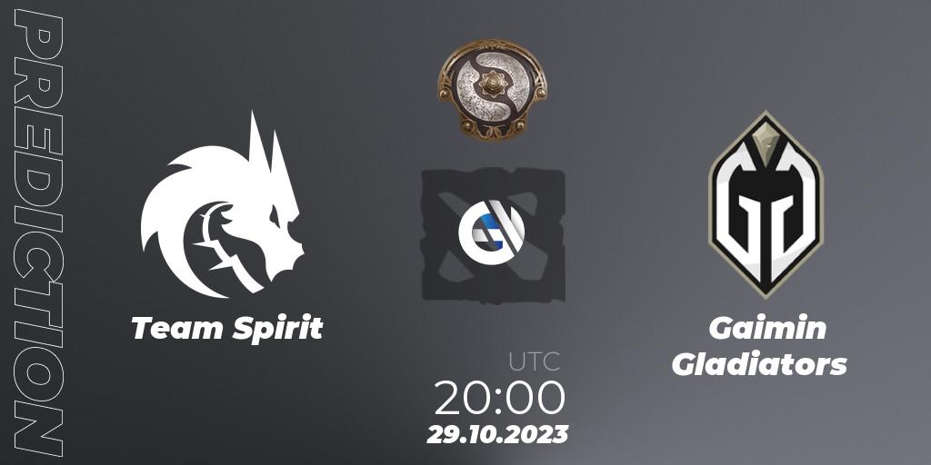 Team Spirit - Gaimin Gladiators: Maç tahminleri. 29.10.23, Dota 2, The International 2023