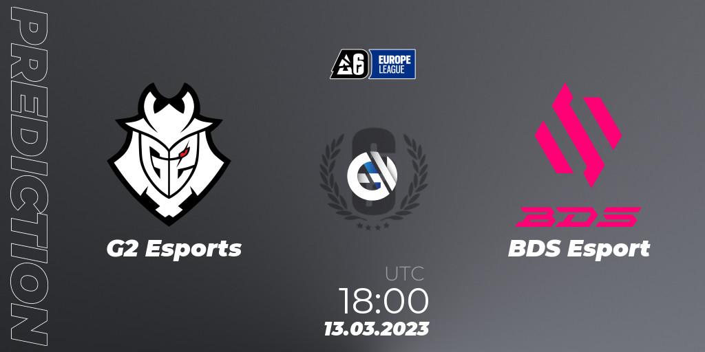 G2 Esports - BDS Esport: Maç tahminleri. 13.03.2023 at 19:30, Rainbow Six, Europe League 2023 - Stage 1