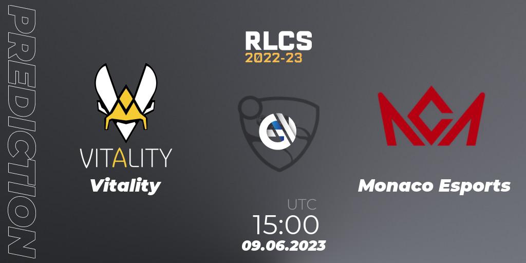 Vitality - Monaco Esports: Maç tahminleri. 09.06.2023 at 15:00, Rocket League, RLCS 2022-23 - Spring: Europe Regional 3 - Spring Invitational