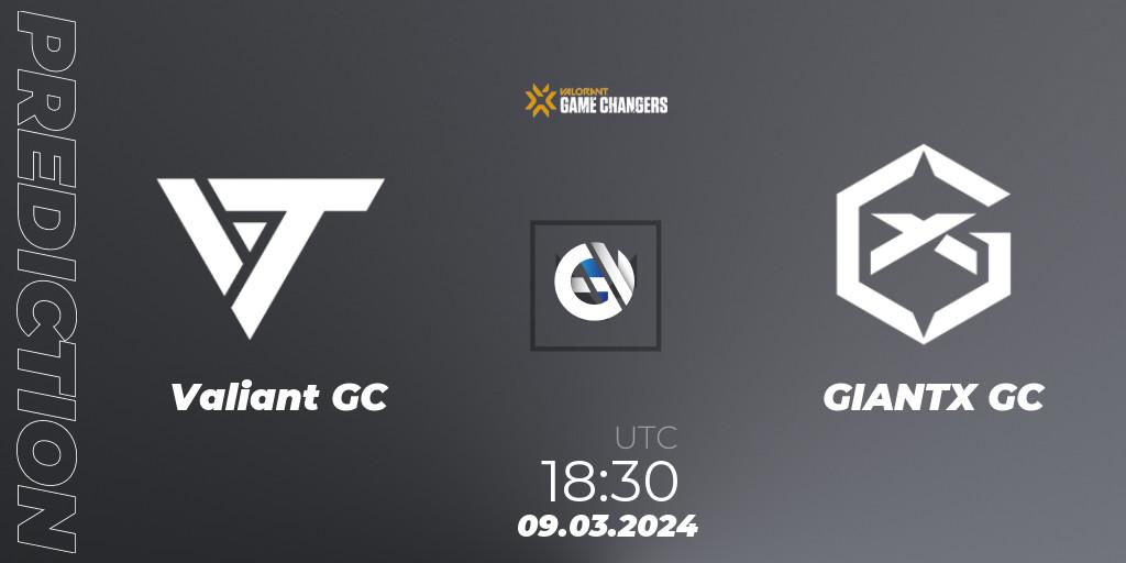 Valiant GC - GIANTX GC: Maç tahminleri. 09.03.2024 at 18:30, VALORANT, VCT 2024: Game Changers EMEA Stage 1