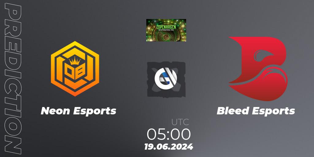 Neon Esports - Bleed Esports: Maç tahminleri. 19.06.2024 at 04:00, Dota 2, The International 2024: Southeast Asia Closed Qualifier