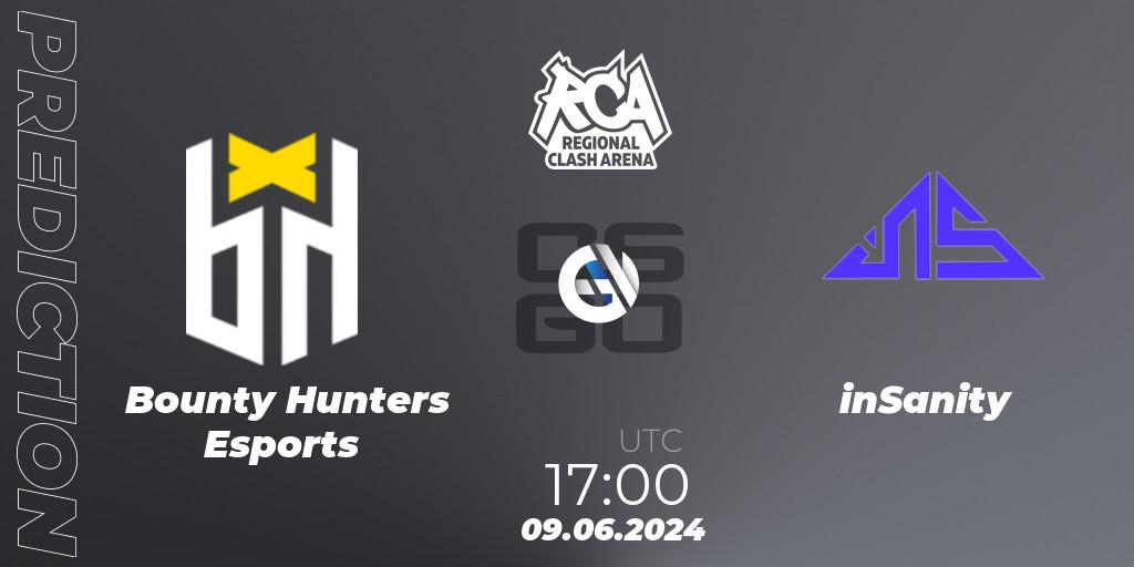 Bounty Hunters Esports - inSanity: Maç tahminleri. 09.06.2024 at 17:50, Counter-Strike (CS2), Regional Clash Arena South America