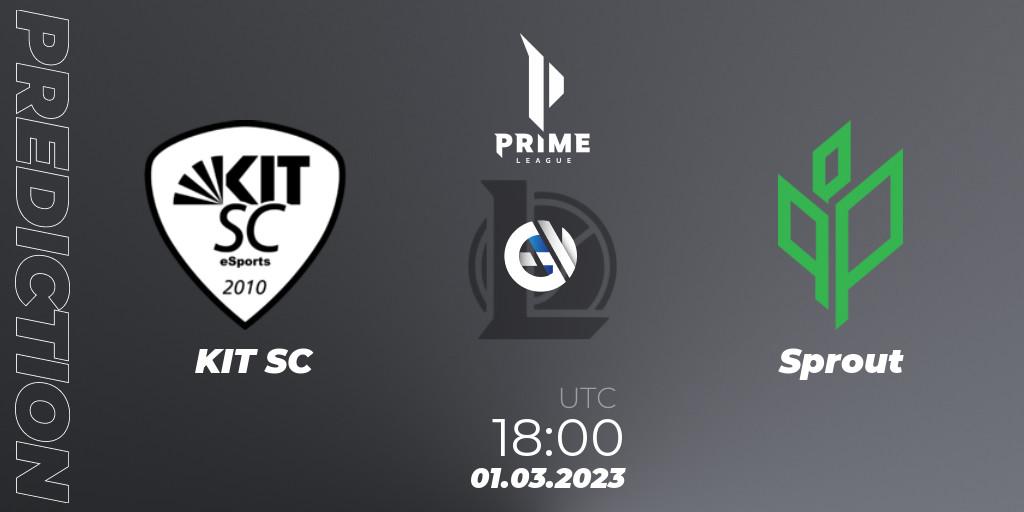 KIT SC - Sprout: Maç tahminleri. 01.03.2023 at 18:00, LoL, Prime League 2nd Division Spring 2023 - Group Stage