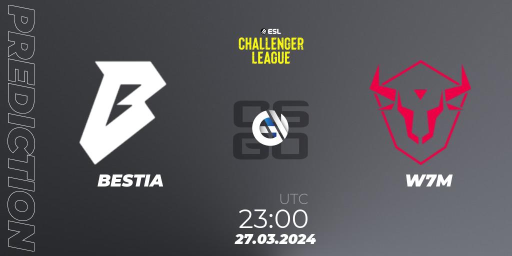 BESTIA - W7M: Maç tahminleri. 27.03.2024 at 23:00, Counter-Strike (CS2), ESL Challenger League Season 47: South America