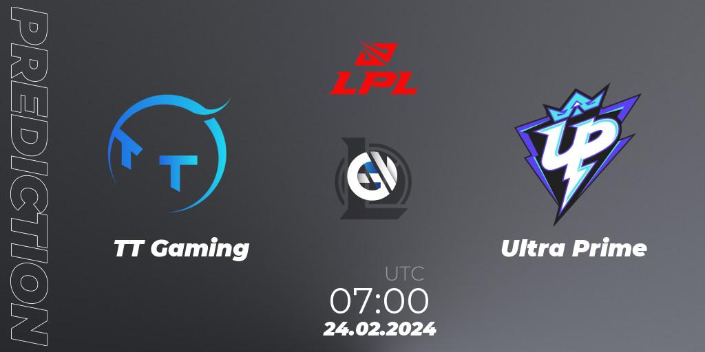 TT Gaming - Ultra Prime: Maç tahminleri. 24.02.24, LoL, LPL Spring 2024 - Group Stage
