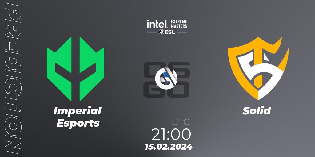Imperial Esports - Solid: Maç tahminleri. 15.02.2024 at 21:10, Counter-Strike (CS2), Intel Extreme Masters Dallas 2024: South American Open Qualifier #1