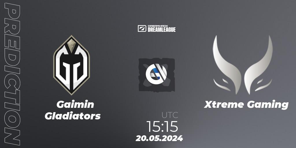 Gaimin Gladiators - Xtreme Gaming: Maç tahminleri. 20.05.2024 at 16:00, Dota 2, DreamLeague Season 23